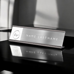 Silver Moderne Custom Logo Executive Professional Bureau Naambordje
