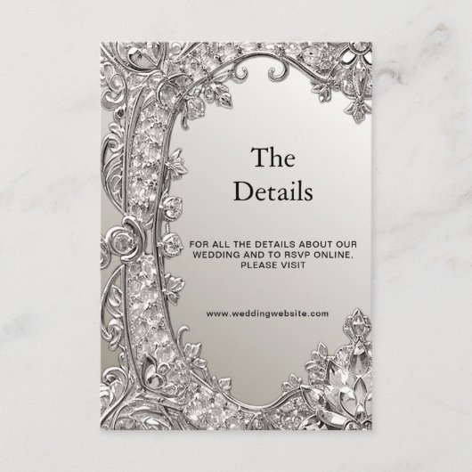 Silver moderne detailbehuizing Kaart (Voorkant)