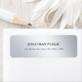 Silver Moderne Eenvoudige Design Elegant Sjabloon Etiket (Insitu)