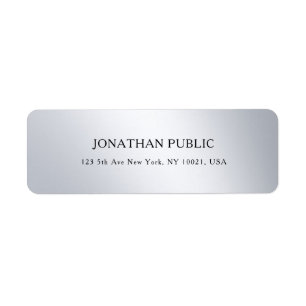 Silver Moderne Eenvoudige Design Elegant Sjabloon  Etiket