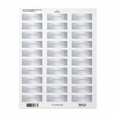 Silver Moderne Eenvoudige Design Elegant Sjabloon Etiket (Full Sheet)