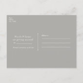 Silver Moderne geometrische lijnen die de datum op Aankondigingskaart (Achterkant)