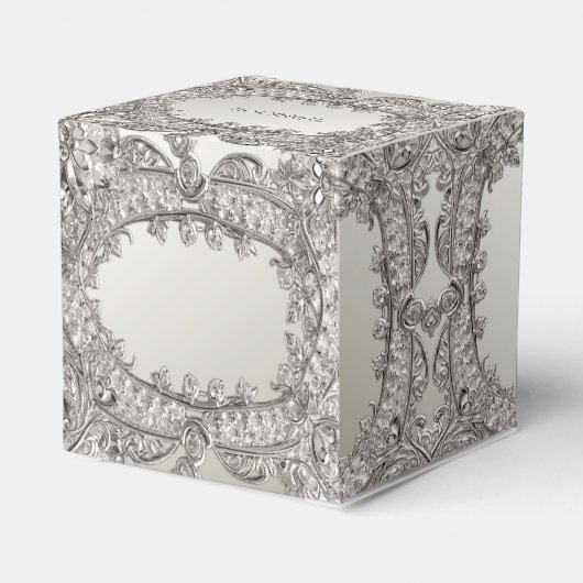 Silver moderne gunstbox bedankdoosjes (Achterkant)