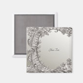 Silver Moderne magneet (Voorkant / Achterkant)