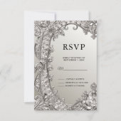 Silver  moderne RSVP-kaart RSVP Kaartje