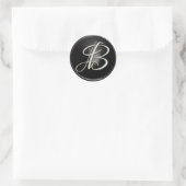 Silver Monogram B Envelope Seal Ronde Sticker (Tas)