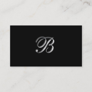 Silver Monogram B-visitekaartjes Visitekaartje