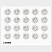 Silver Monogram C Envelope Seal Ronde Sticker (Vel)