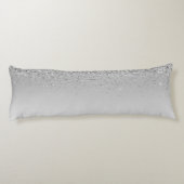 Silver Monogram Glitter Sparkle Girly Script Lichaamskussen (Achterkant)