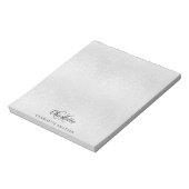 Silver monogram initiaal notitieblok (Linkerzijde)