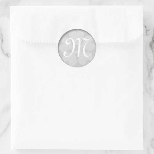 Silver Monogram Sticker (Tas)