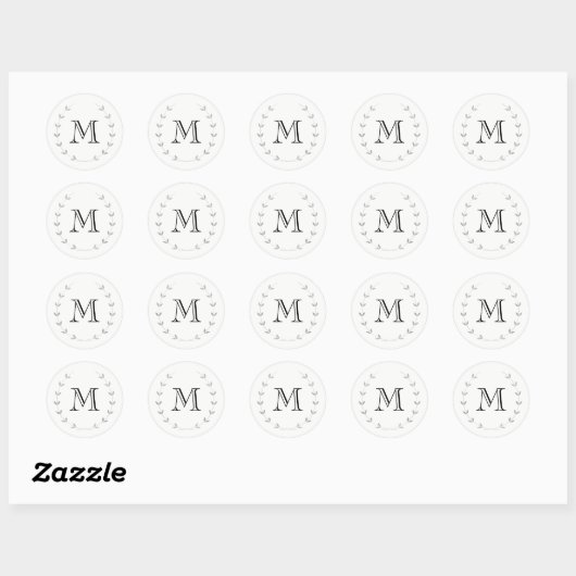 Silver Monogram Sticker (Vel)