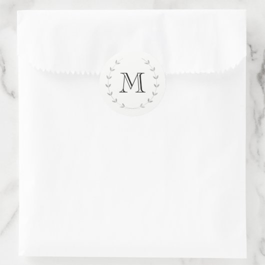Silver Monogram Sticker (Tas)