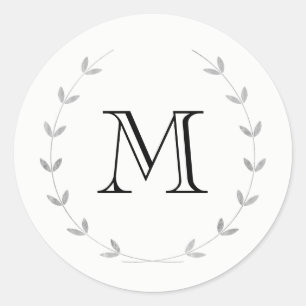 Silver Monogram Sticker