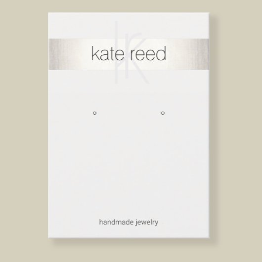 Silver Monogram Veroorbaar Visitekaartje