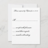 Silver Monogrammed Celtic Wedding RSVP (Achterkant)