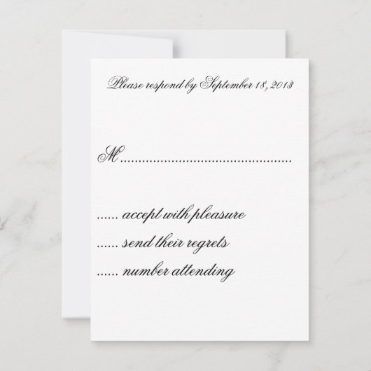 Silver Monogrammed Celtic Wedding RSVP (Achterkant)