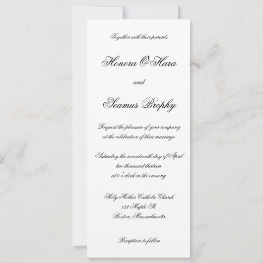 Silver Monogrammed Celtic Wedding Uitnodiging (Achterkant)