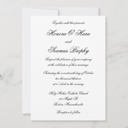 Silver Monogrammed Celtic Wedding Uitnodiging (Achterkant)