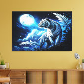 Silver Moon Canvas Afdruk (Insitu (Woonkamer))
