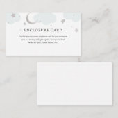 Silver Moon en Blue Clouds Enclosure Card Informatiekaartje (Voorkant / Achterkant)
