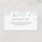 Silver Moon en Blue Clouds Enclosure Card Informatiekaartje (Voorkant)
