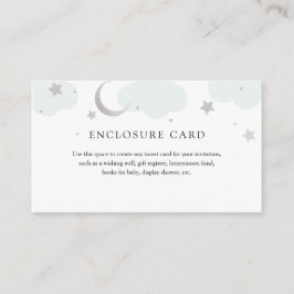 Silver Moon en Blue Clouds Enclosure Card Informatiekaartje