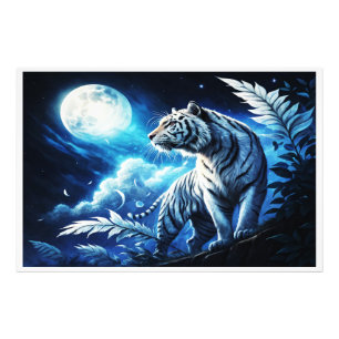 Silver Moon Foto Afdruk