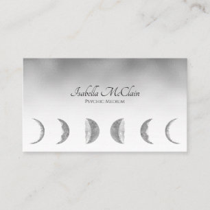 Silver Moon Modern Psychisch Medium Visitekaartje