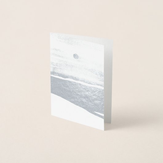 Silver Moon Ocean Blank Card Folie Kaarten (Voorkant)