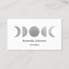 Silver Moon Phases Astrology Yoga Holistic Healer Visitekaartje