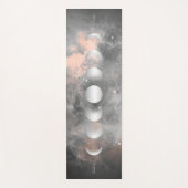 Silver Moon Phases, Pink & Grey Galaxy Yoga Mat (Voorkant)