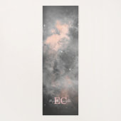 Silver Moon Phases, Pink & Grey Galaxy Yoga Mat (Achterkant)