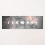 Silver Moon Phases, Pink & Grey Galaxy Yoga Mat (Voorkant (horizontaal))