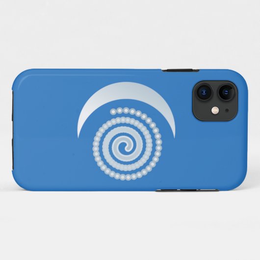 Silver Moon Spiral Case-Mate iPhone Case (Achterkant (horizontaal))