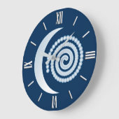 Silver Moon Spiral, donkerblauw Grote Klok (Hoek)