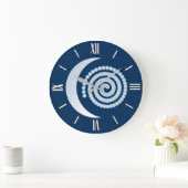 Silver Moon Spiral, donkerblauw Grote Klok (Huis)