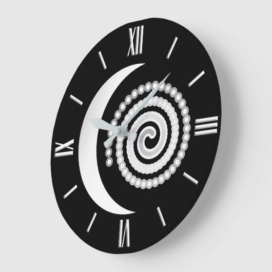 Silver Moon Spiral Grote Klok (Hoek)