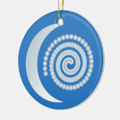 Silver Moon Spiral Keramisch Ornament (Links)