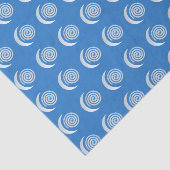Silver Moon Spiral op diep blauw Tissuepapier (Detail)