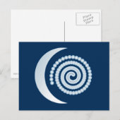 Silver Moon Spiral op donkerblauw Briefkaart (Voorkant / Achterkant)