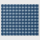 Silver Moon Spiral op donkerblauw Cadeaupapier (Vlak)