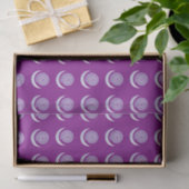 Silver Moon Spiral op paars Tissuepapier (Geschenk)