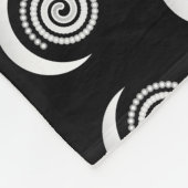 Silver Moon Spiral op zwart Fleece Deken (Hoek)
