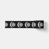 Silver Moon Spiral op zwart Grosgrain Lint (Voorkant)