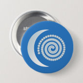Silver Moon Spiral Ronde Button 7,6 Cm (Voorkant /achterkant)