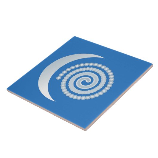 Silver Moon Spiral Tegeltje (Zijkant)