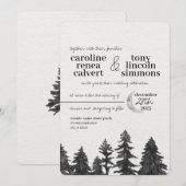 Silver Moon Wedding Uitnodiging (Voorkant / Achterkant)