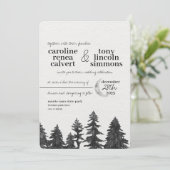 Silver Moon Wedding Uitnodiging (Staand voorkant)