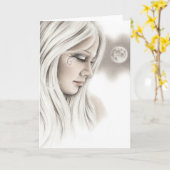 Silver Moon-Wenskaart Kaart (Gele Bloem)